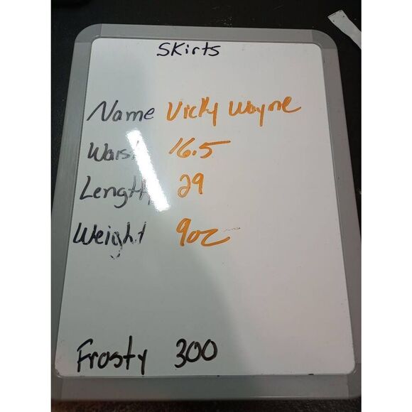 Vicky Wayne Skirt Ladies Large Petite Blue White Handkerchief Peasant Vintage Pu - Picture 6 of 6